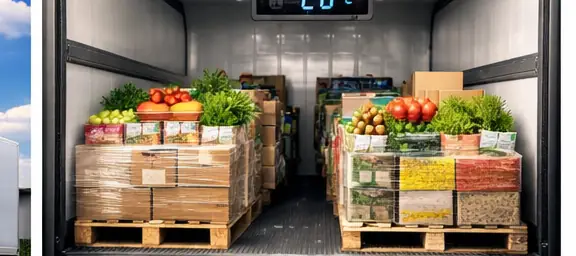 Interior de camión refrigerado